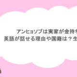 アンヒョソプは実家が金持ち？英語が話せる理由や国籍は？生い立ちも